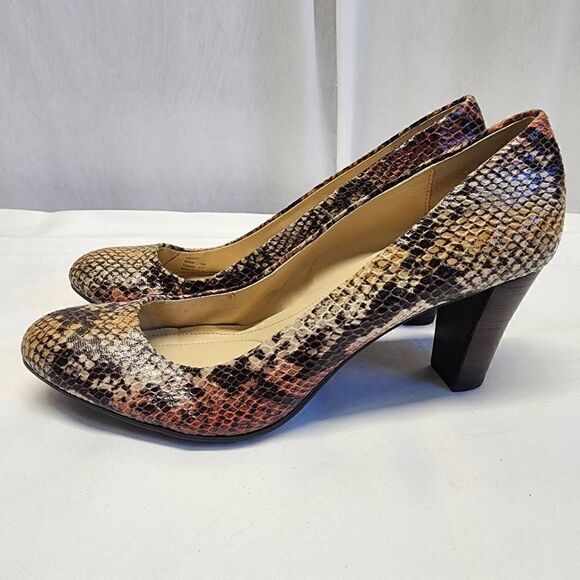 Calvin Klein Renni Snake Skin Python Heels Size 10 - Picture 8 of 16